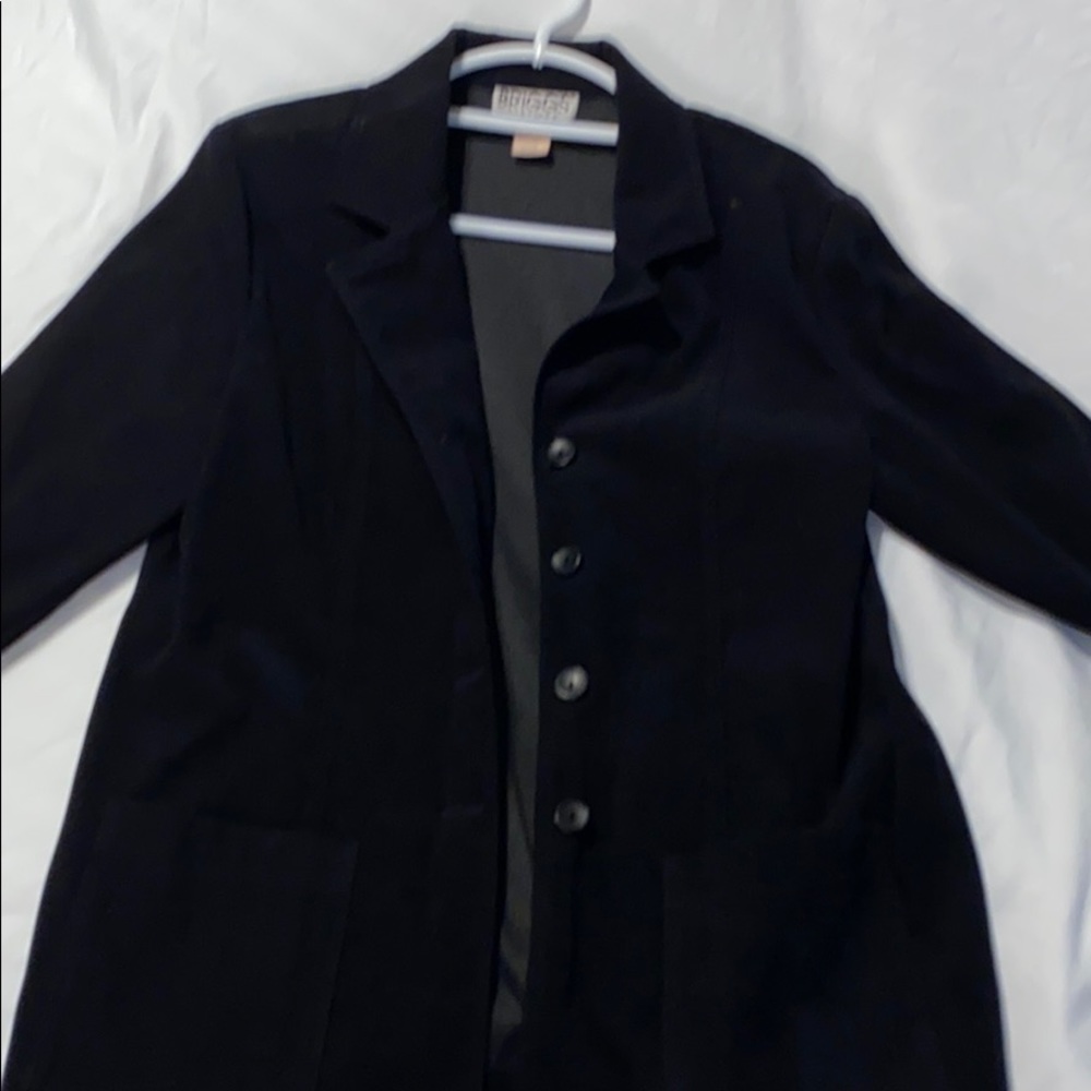 Briggs black jacket button up fully lined m petite